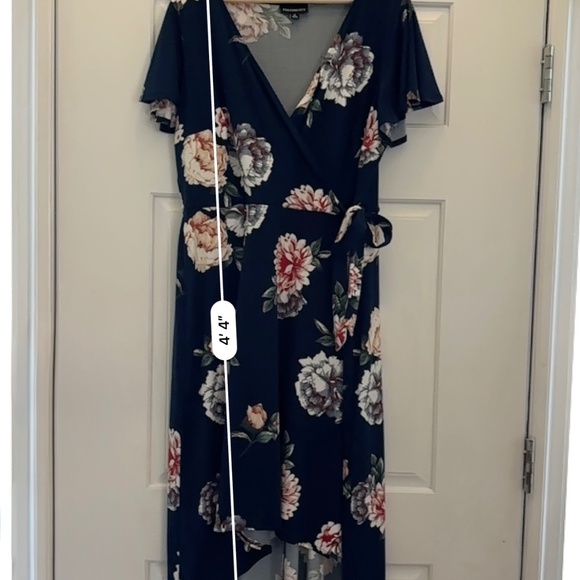 Fortune + Ivy Irene Faux Wrap Brushed Knit Maxi Dress.  Size IX - Picture 3 of 6